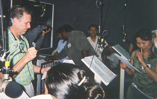 Tony directing a United Nations radio drama in Manila